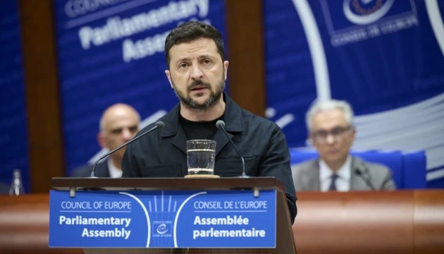 Зеленський - у ПАРЄ: Ваша чітка позиція щодо агресії РФ допомогла сформувати реакцію всієї Європи
