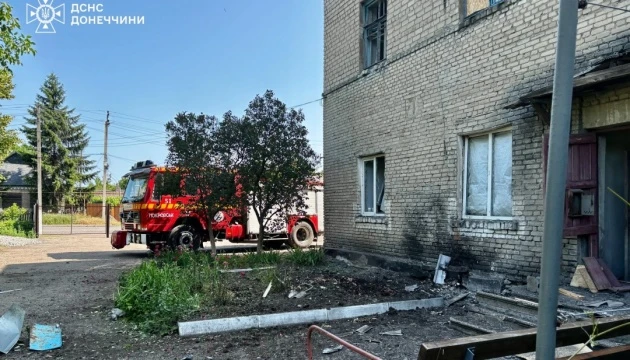 Росіяни вдруге за тиждень атакували дронами пожежну частину у Родинському на Донеччині