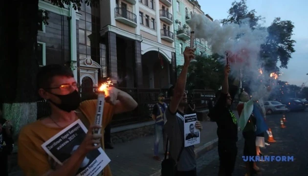У Києві відбувається акція солідарності з Білоруссю