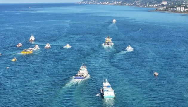 У Чорному морі пройшла акція на підтримку флотилії «Сумуд»