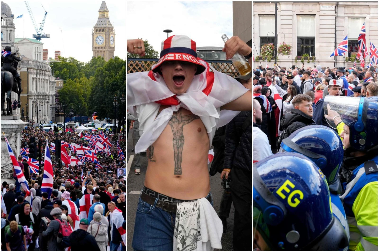 Londra, in 110mila alla manifestazione dell’estrema destra. Musk in video al corteo: “La sinistra è il partito dell’omicidio”