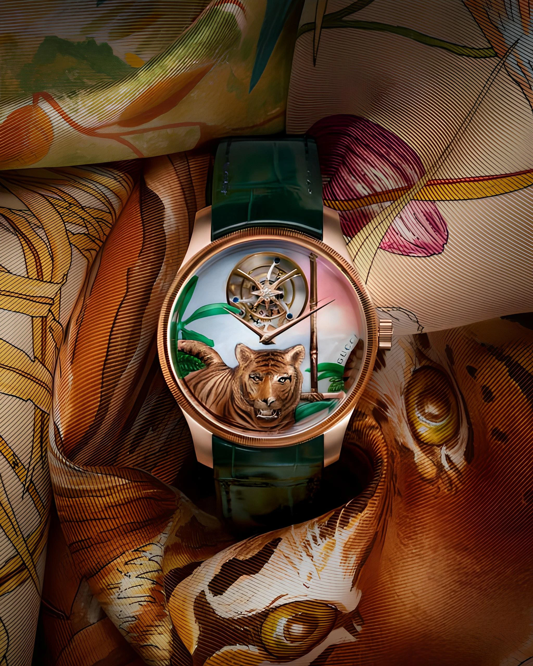 Diamanti, smalti e zaffiri. L’orologeria di Gucci tra arte e natura