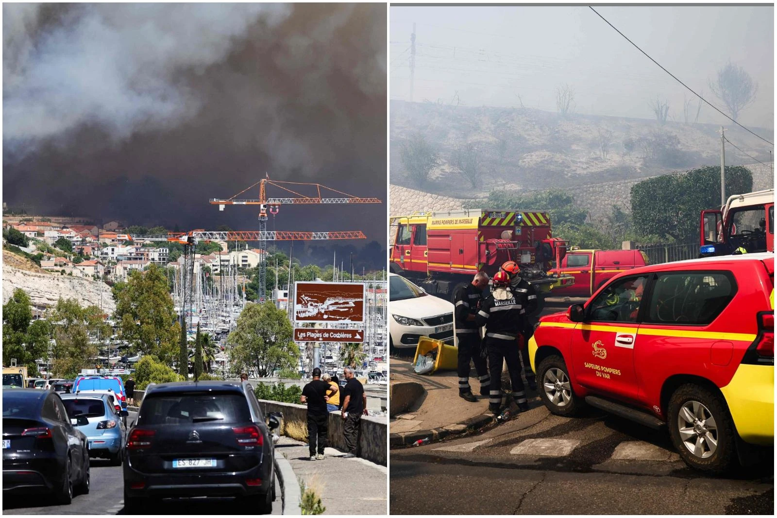 Spaventoso incendio a Marsiglia, fiamme vicino alle case: chiuso l’aeroporto e bloccati i treni. Ospedale senza elettricità