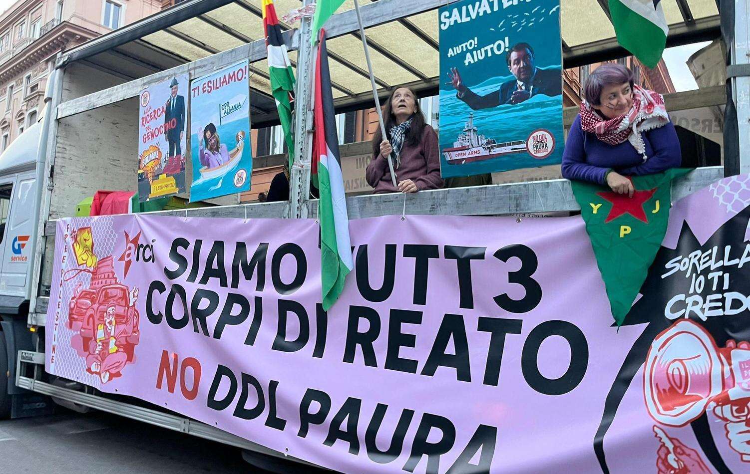 Ddl Sicurezza nel mirino. Corteo contro il governo: 