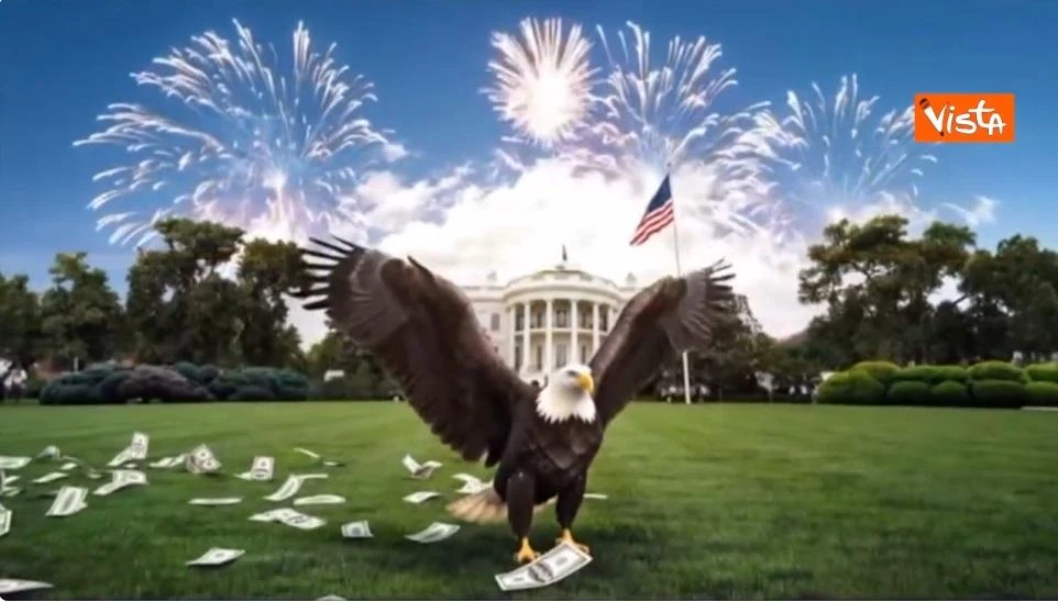 Pioggia di dollari sulla Casa Bianca, l’ultima trovata di Trump per celebrare l’età dell’oro