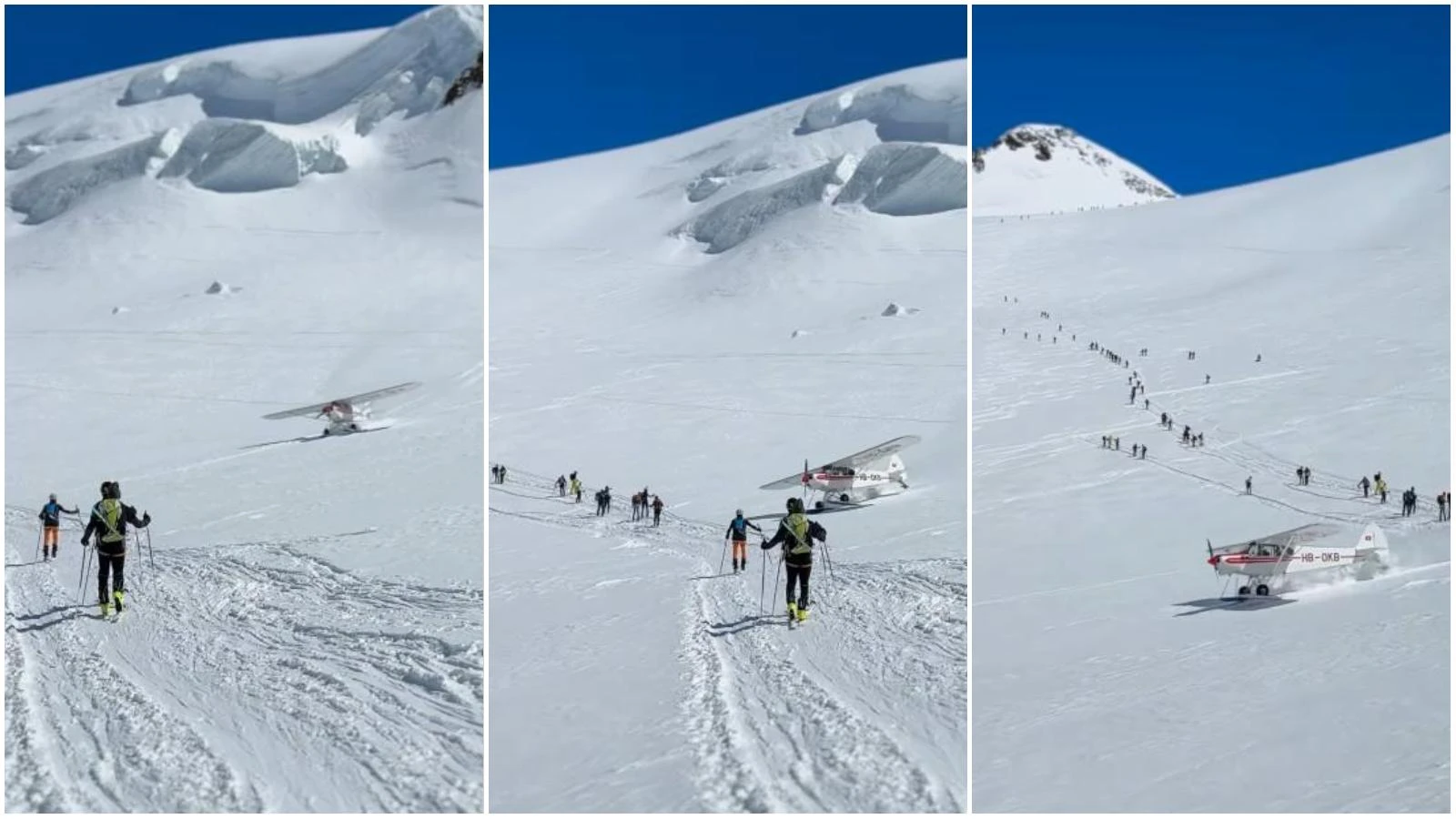 Monte Rosa, un aereo da turismo sfiora una cordata di scialpinisti: “Poteva essere un incidente terribile”
