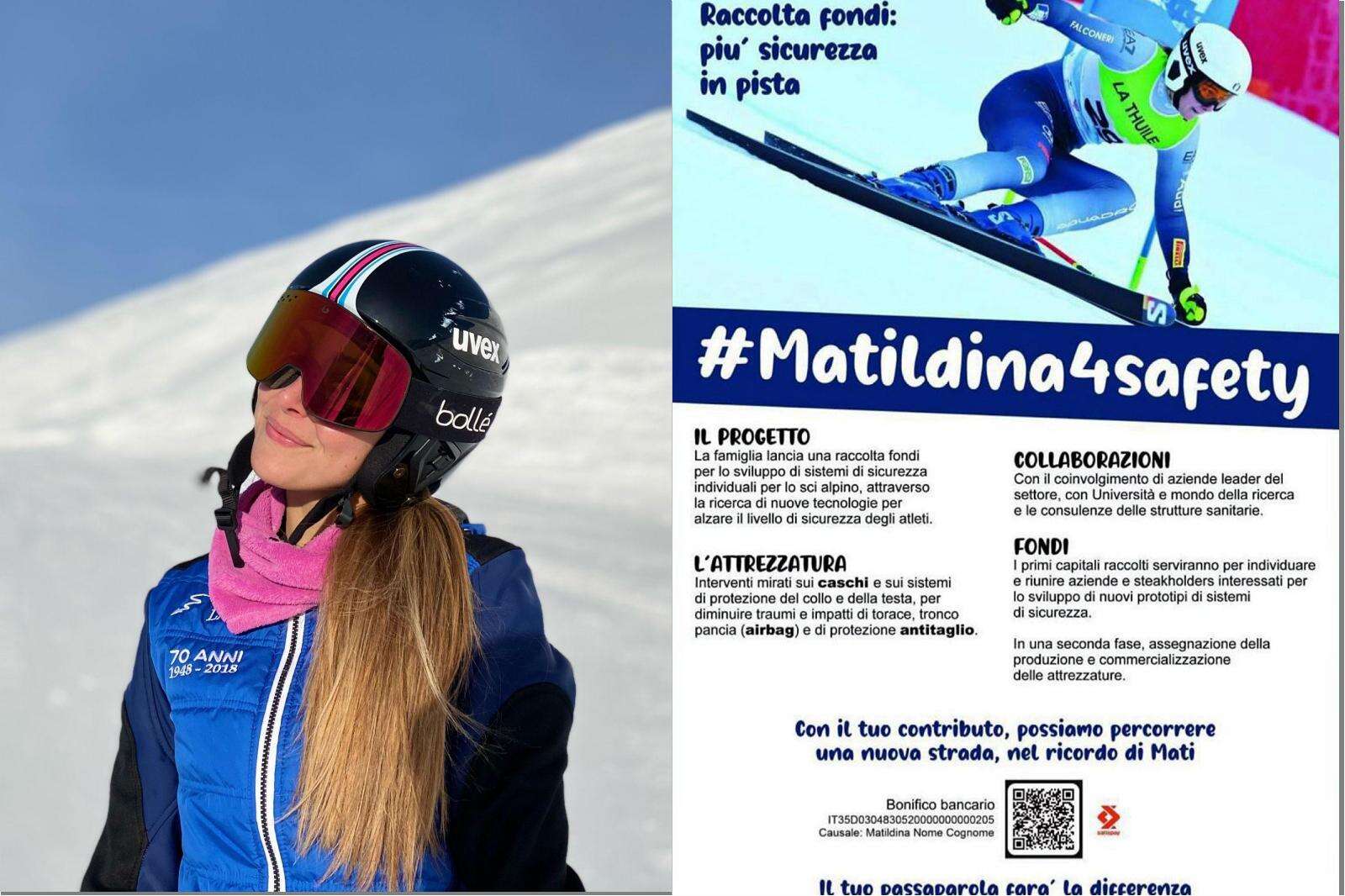 Cos’è #Matildina4safety la raccolta fonti per la sciatrice morta. Come donare