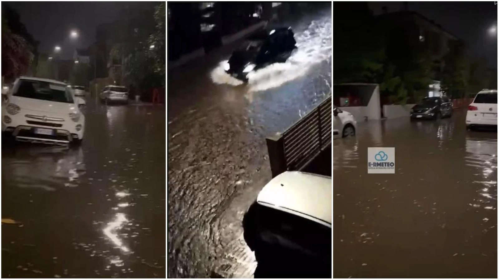 Nubifragio a Forlì, strade come torrenti: oltre 75 mm di pioggia in mezz’ora / Video