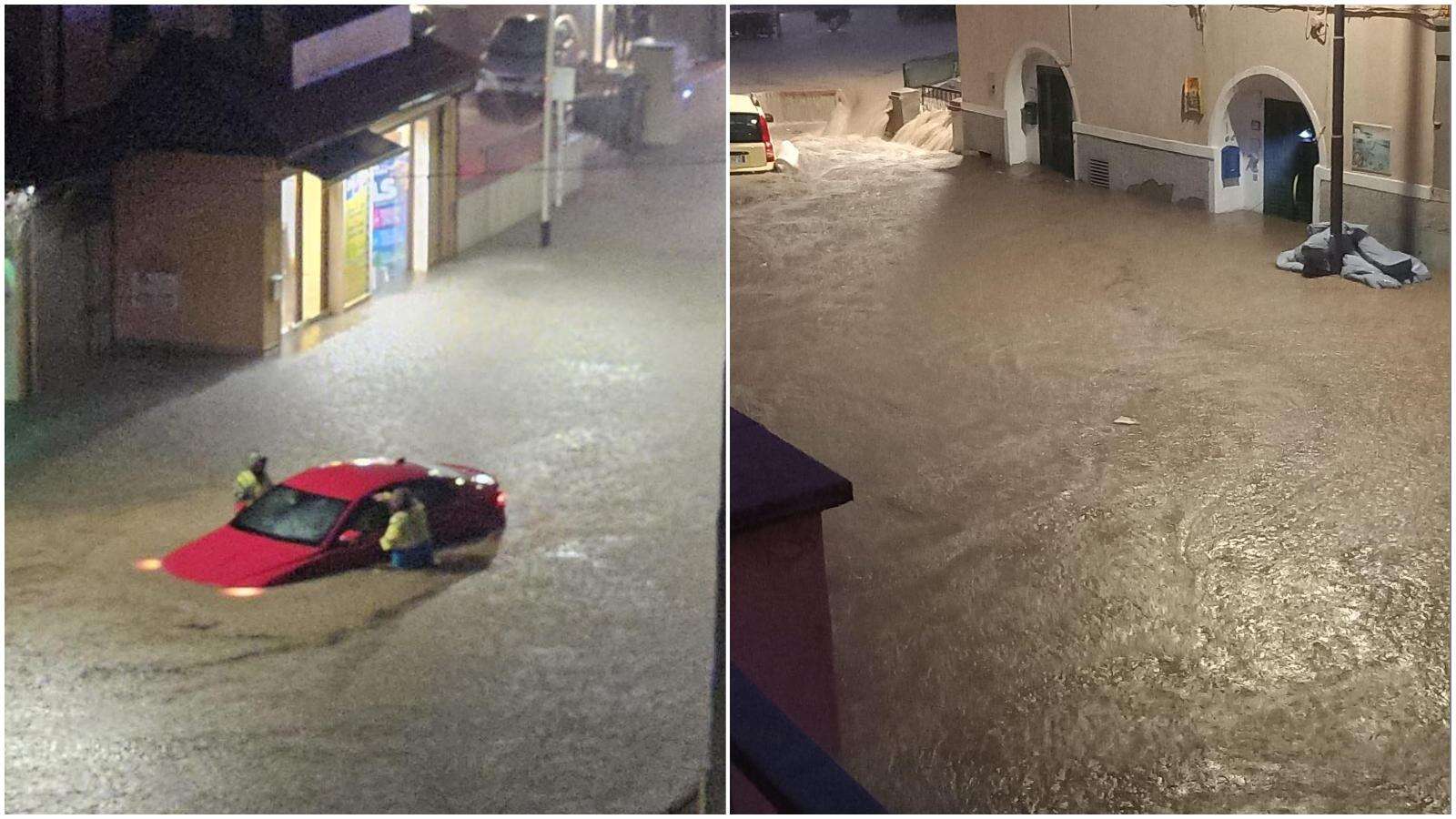 Elba, impressionante nubifragio su Portoferraio, strade come fiumi e case allagate