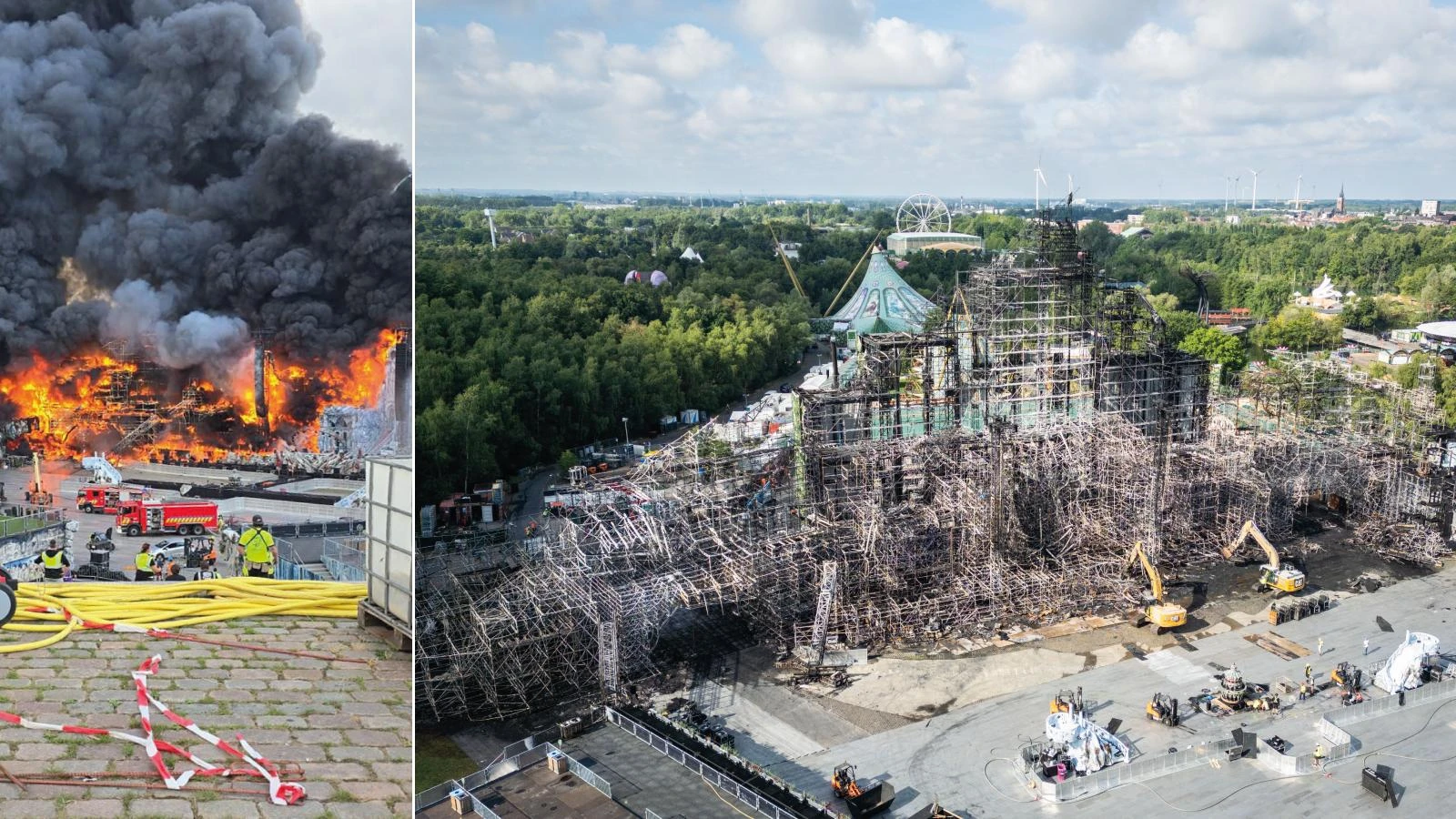 Tomorrowland, incendio distrugge il palco principale. Gli organizzatori: “Il programma va avanti come previsto”