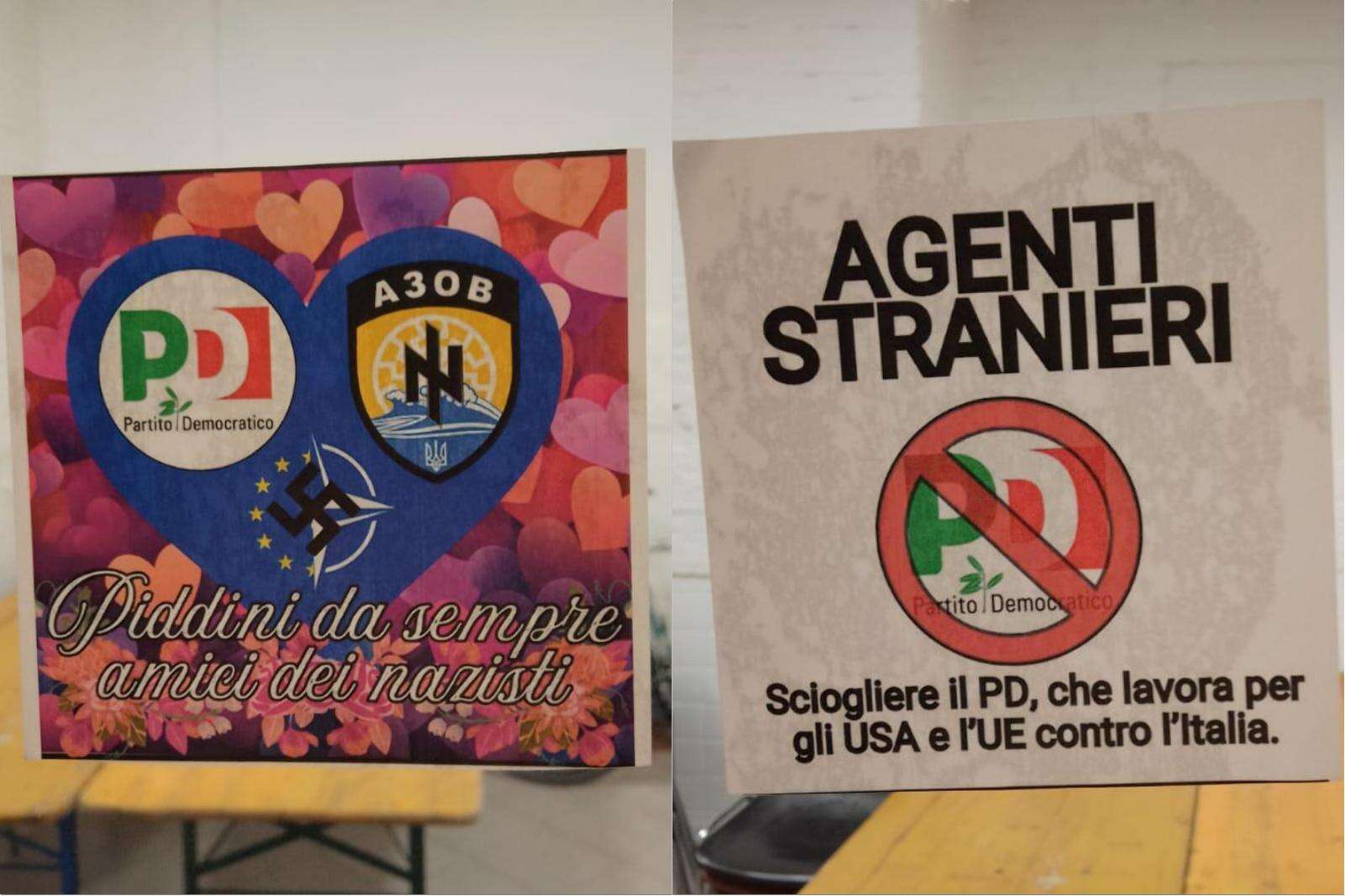 Atti vandalici contro la sede del Pd a Bologna: “Adesivi ignobili, non ci lasceremo intimidire”