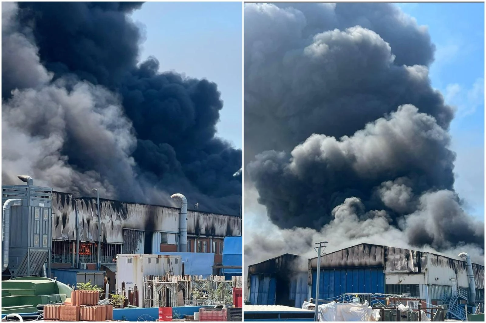 Maxi incendio oggi a Fano nell’azienda di yacht di lusso. “Finestre chiuse, analisi sulla qualità dell’aria”