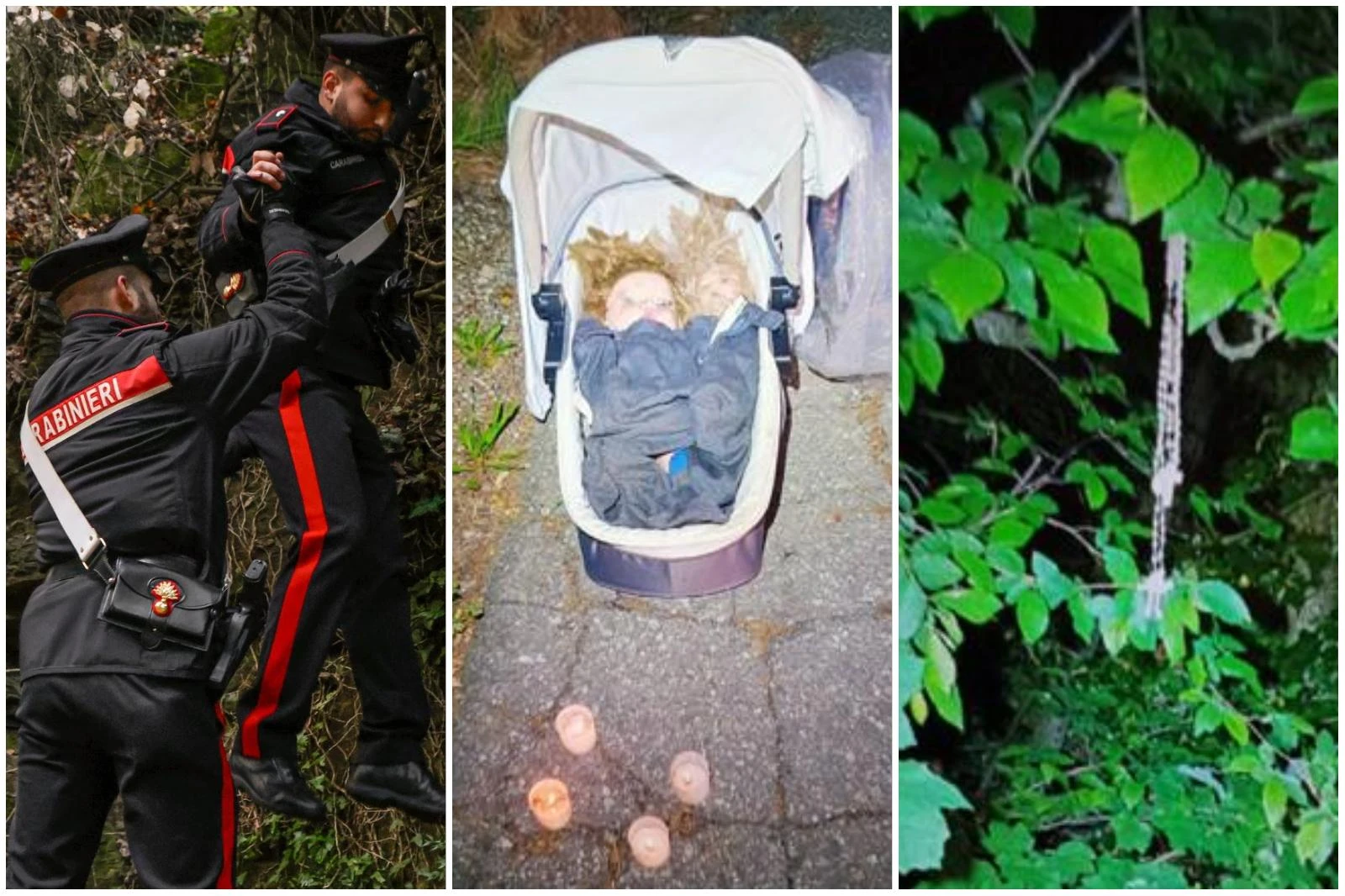 Una culla, 2 bambole e lumini ritrovati in un bosco: rito satanico in Appennino?