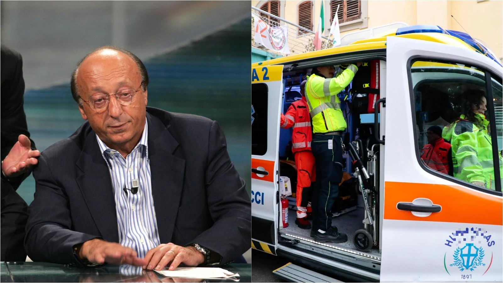 Terrore prima del funerale della moglie di Luciano Moggi: uomo picchia il parroco e i carabinieri in piazza