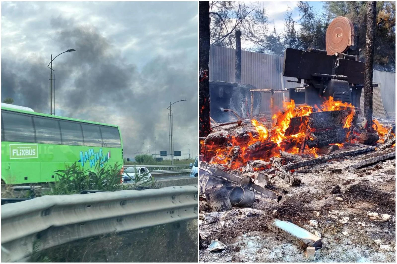 Doppio incendio a Fiumicino, rogo all’isola ecologica e nel cantiere della ‘Liburna’: il Comune chiede l’intervento urgente di Arpa