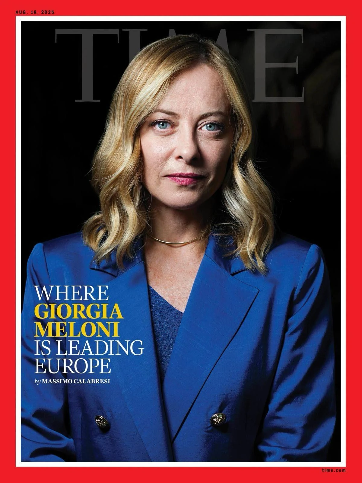 Giorgia Meloni sulla copertina del Time. “Una delle figure più interessanti in Europa”. Anche il magazine Le Point loda l’Italia