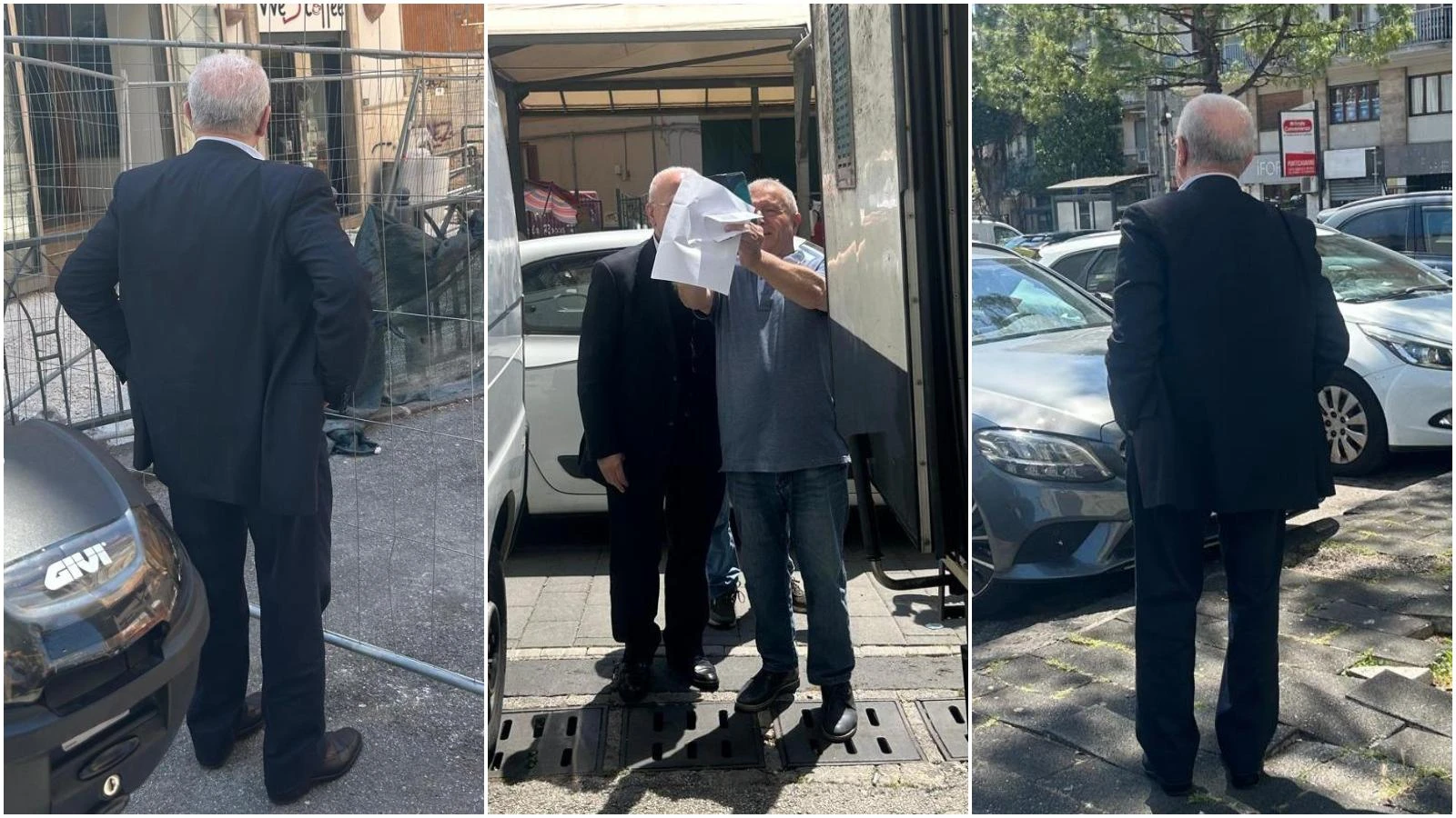 Vincenzo De Luca, il sindaco vigilante è tornato in città: blitz ai cantieri fermi e parcheggiatore abusivo messo in fuga