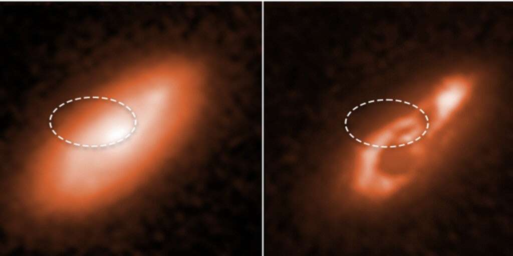 El Hubble descubre el origen de cinco potentes emisiones de radio en el espacio