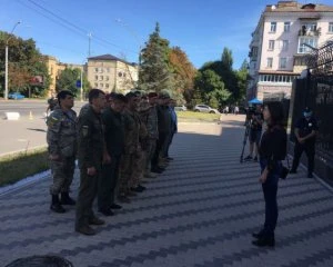 Під посольством Росії ветерани провели акцію пам'яті загиблих під Іловайськом