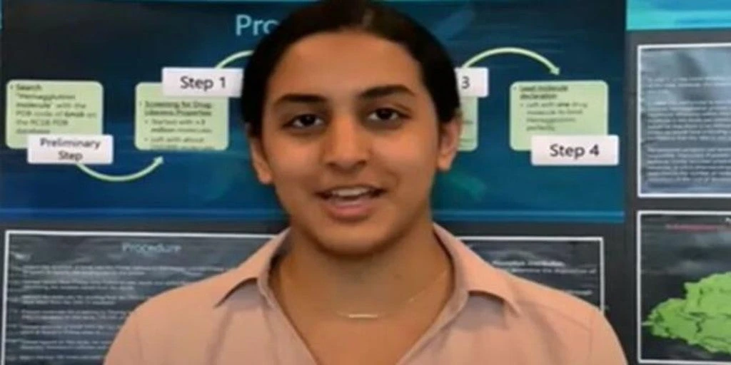 Anika Chebrolu, una joven de 14 años, logra desarrollar un posible tratamiento contra el coronavirus
