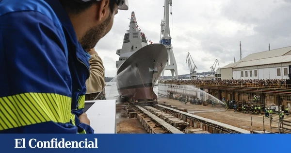 Un 'Ferrari' de los mares: Navantia bota la F111-Bonifaz, hito de la ingeniería naval española