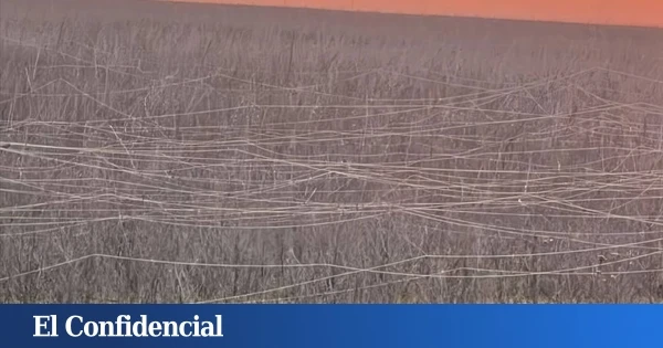Los drones rusos y ucranianos inundan el frente con kilómetros de cables basura