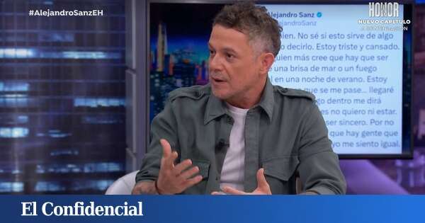 Alejandro Sanz se sincera sobre su depresión en 'El hormiguero', lanzando un firme alegato sobre la salud mental