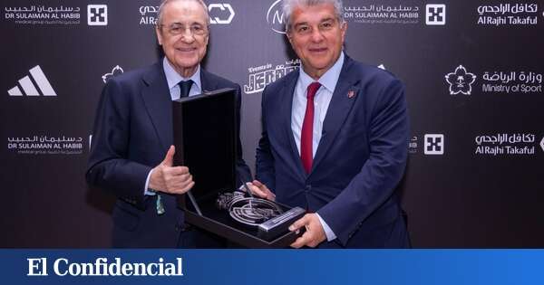 El Bernabéu, caliente tras la 'manita' del Barça en Arabia... y las manitas de Florentino con Laporta