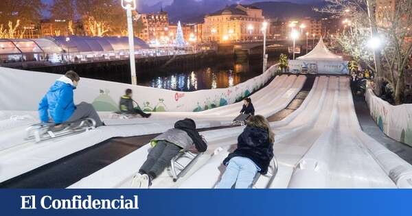 De una pista de patinaje ecológica a un tobogán de seis carriles: todos los planes para hacer en Bilbao estas Navidades