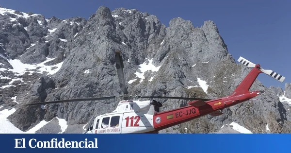 Rescatado en helicóptero un senderista indispuesto en Tresviso (Cantabria)