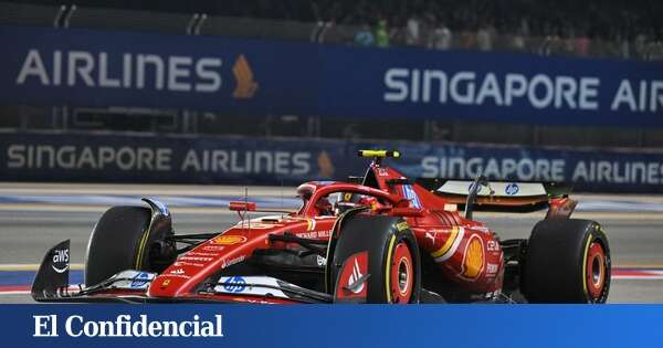 Sainz saldrá décimo en Singapur tras chocarse contra el muro; Alonso empezará séptimo