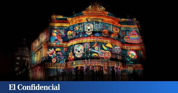 Solo podrá verse esta semana: un colorido 'videomapping' se proyectará en la fachada de la Casa de América dentro del marco de Fitur