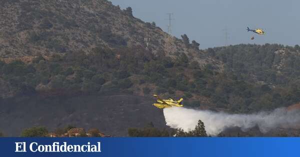 Desalojan 20 viviendas por el incendio forestal de Casares (Málaga)