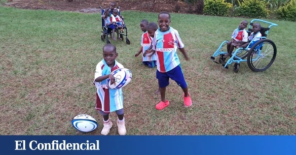 Un madrileño hace realidad el sueño de unos niños ugandeses con discapacidad para jugar al rugby