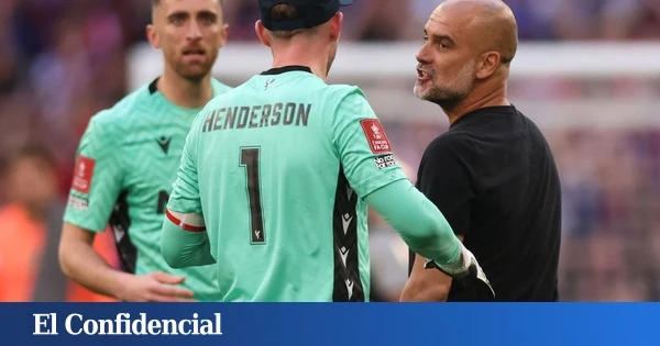 Guardiola se enzarza con el portero del Crystal Palace después de perder la final de la FA Cup