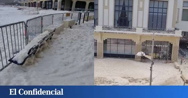 Este lugar se ha cubierto de espuma por la borrasca Darragh. Es el resultado de un curioso fenómeno