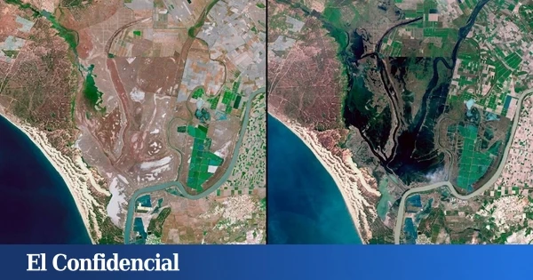 La ESA mira a Doñana y documenta el verdadero impacto de los trenes de borrascas en España