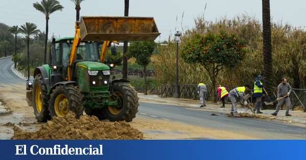 Las lluvias mantienen en vilo a un pueblo de Huelva desalojado tras agrietarse una presa