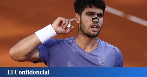 Alcaraz machaca a Sinner con un tenis abrumador en Roma y se lanza a por Roland Garros (6-7 y 1-6)