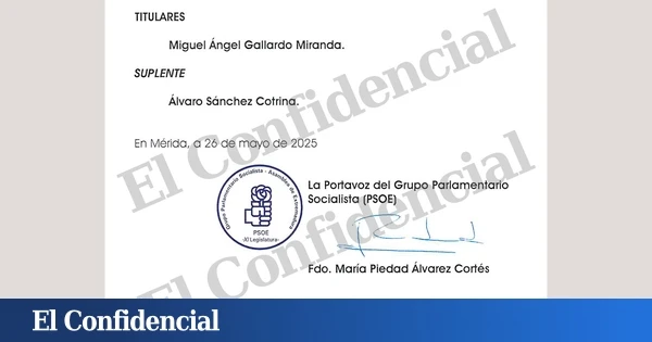El PSOE cambia la Diputación Permanente para blindar a Gallardo como aforado aunque se adelanten las elecciones