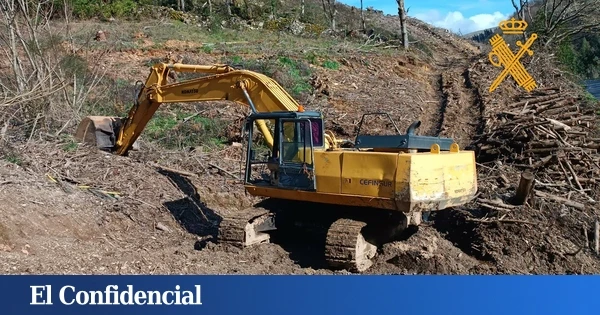Detenidos dos vecinos de Sober (Lugo) por sustraer un martillo hidráulico de las obras de la A-6
