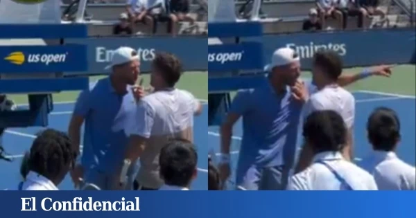 Dos tenistas casi llegan a las manos en un partido del US Open durante un cambio de lado