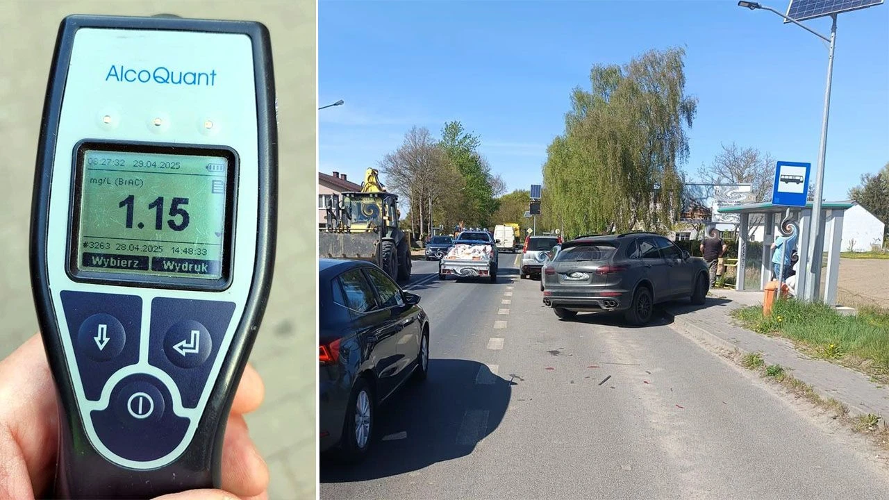 Karambol na Pomorzu. Winna kompletnie pijana kobieta w porsche
