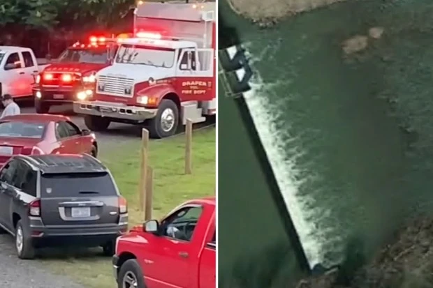 Cops name family who plunged over dam killing three as two are still missing