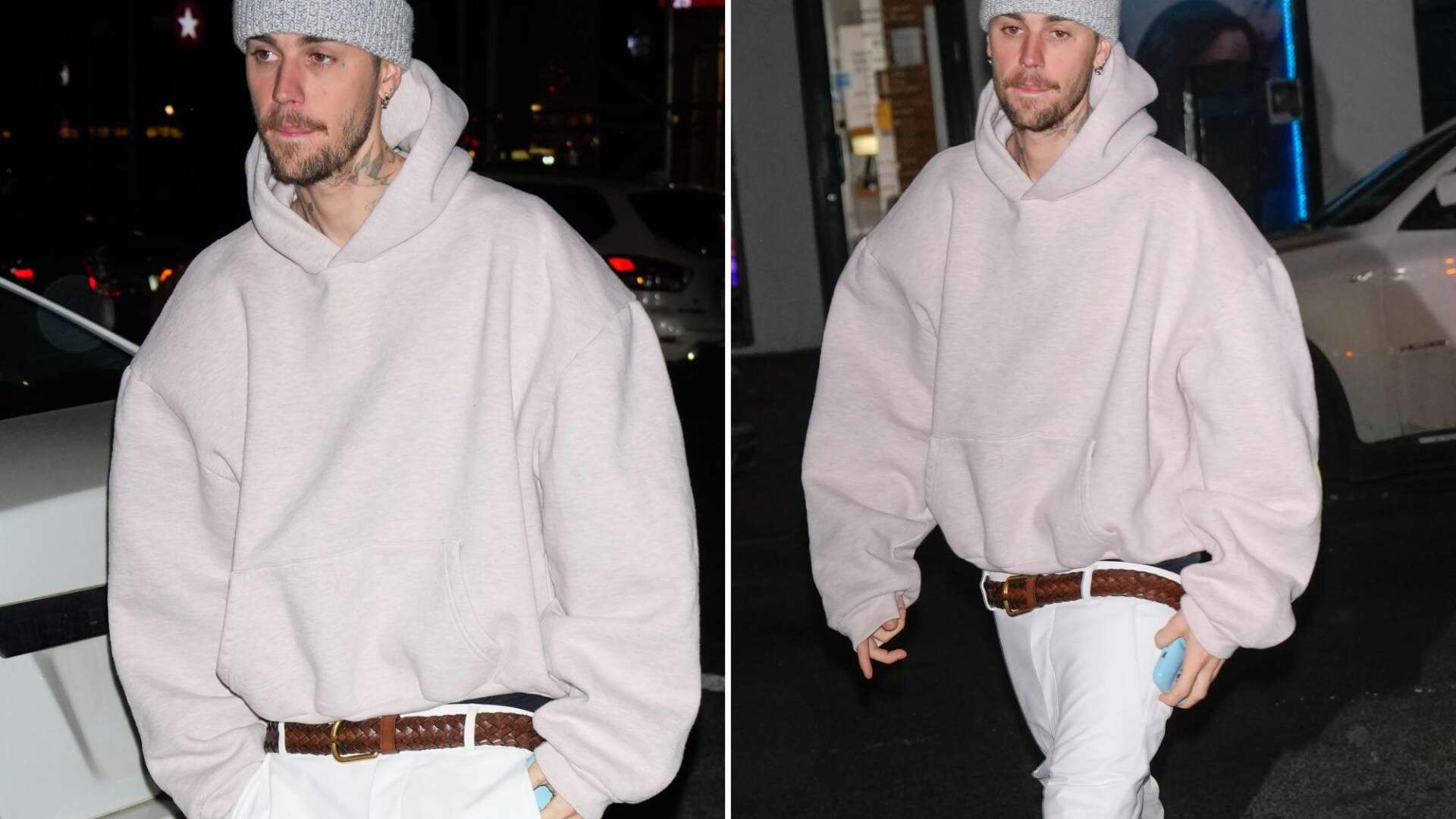 Justin Bieber looks stressed as he skips the Grammys for solo night out in NYC without wife Hailey