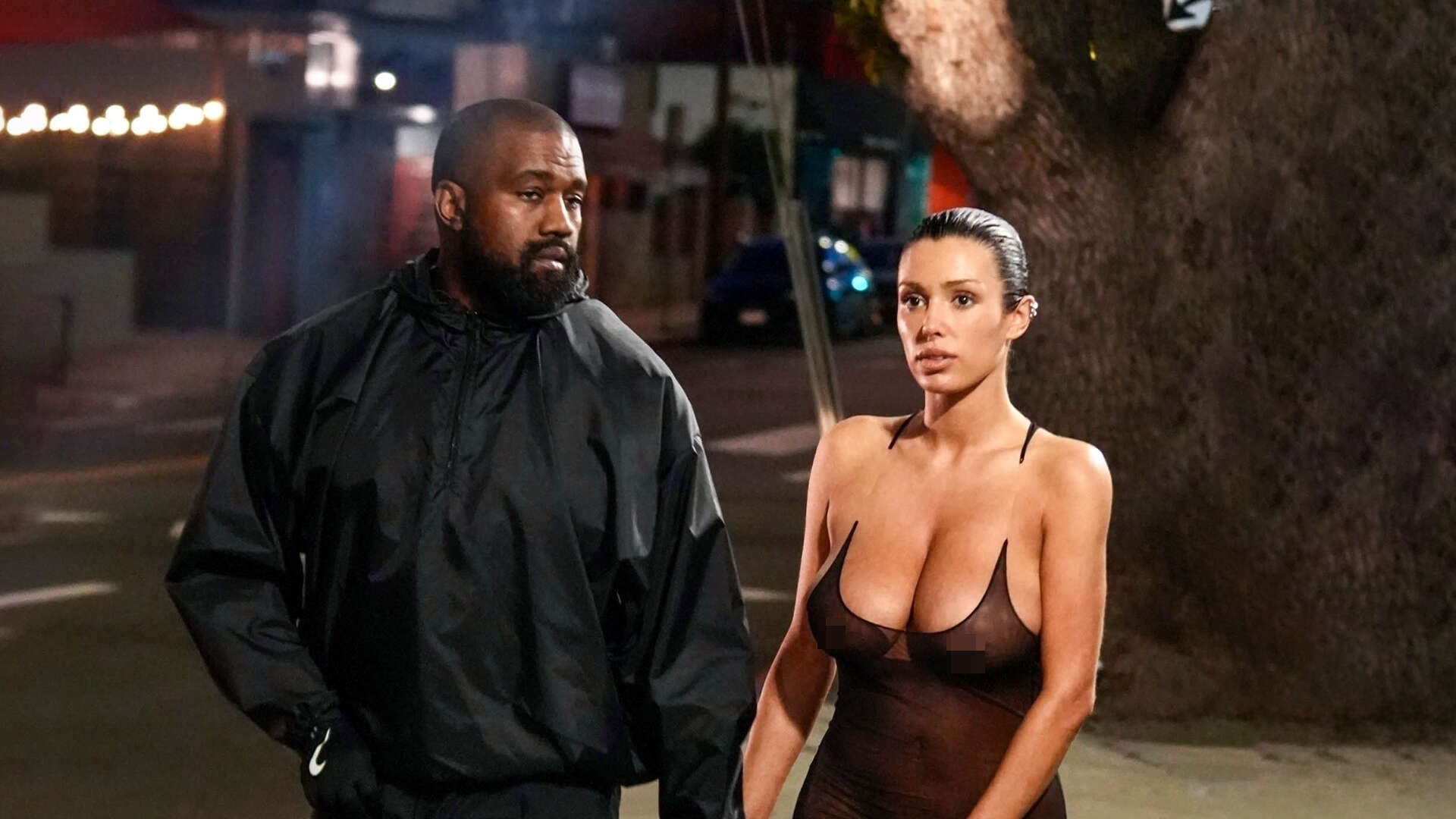 Kanye West’s wife Bianca Censori wears racy brown catsuit to fast-food joint before heading to tanning salon in LA