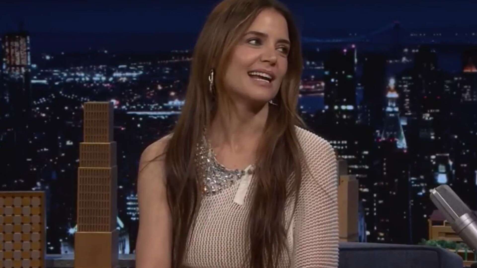 Katie Holmes, 45, stuns fans with youthful appearance on Jimmy Fallon as they say ‘she doesn’t age’