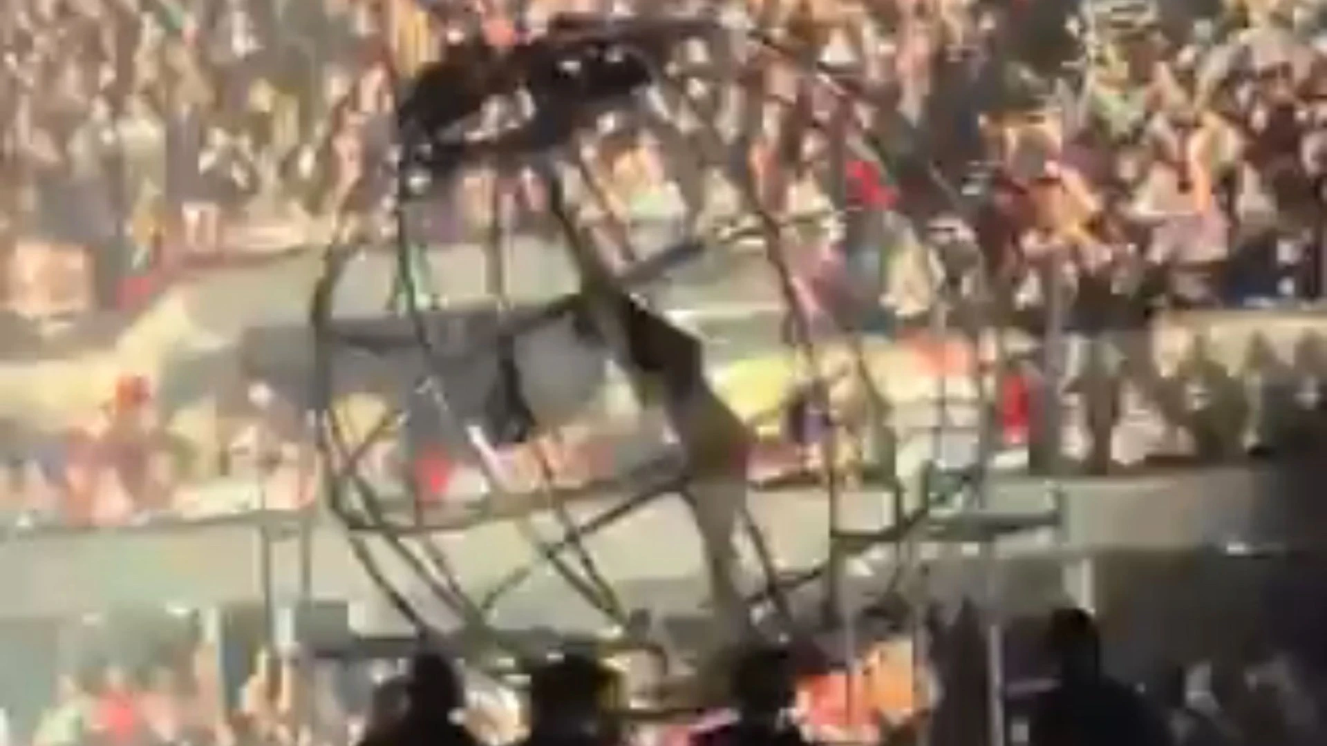 Watch the moment Katy Perry almost FALLS as prop tilts in the air just a day after Beyonce suffered scary stage moment