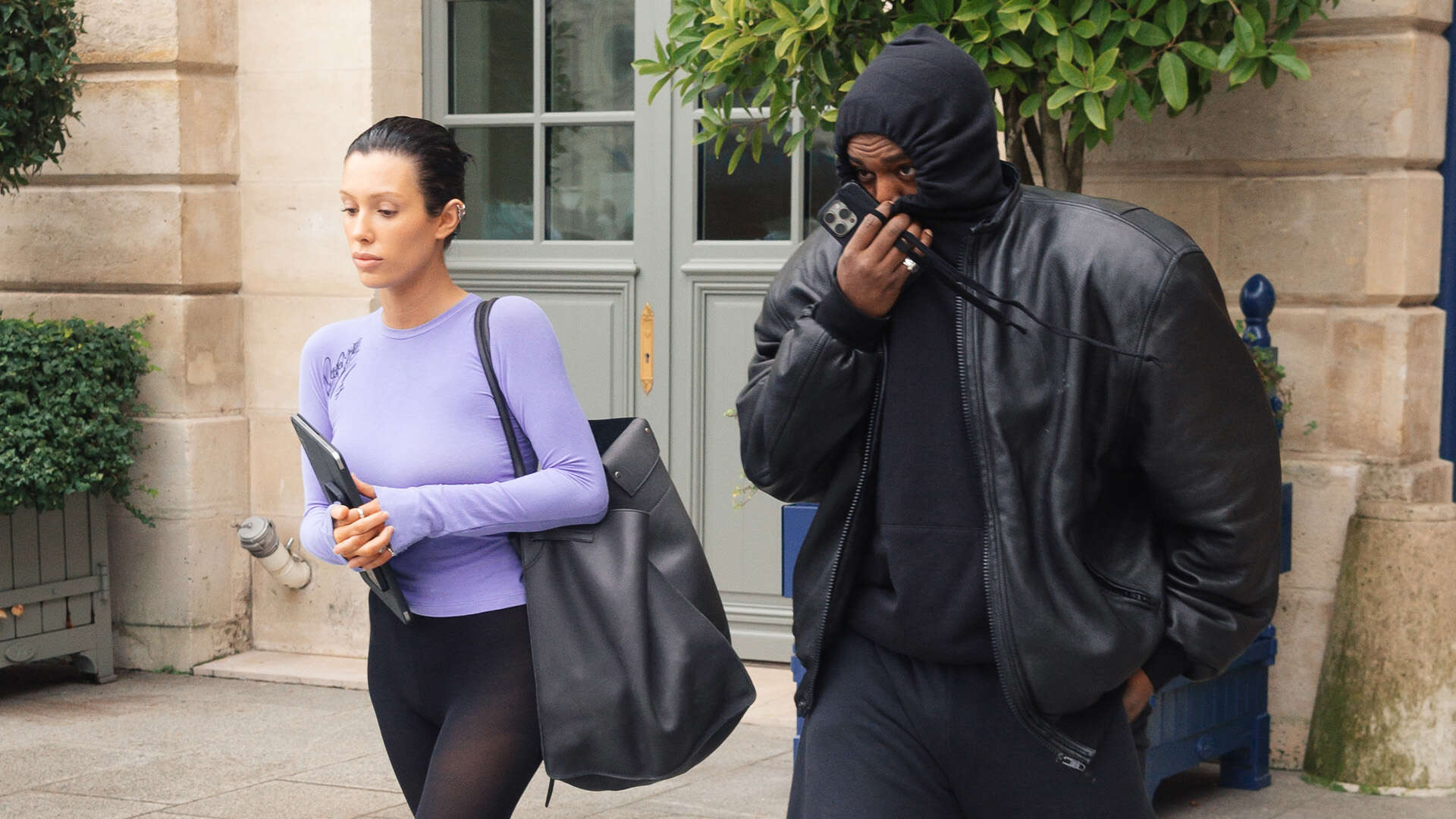 Bianca Censori covers up in long shirt & tights in Paris with Kanye West after her dad slams rapper for naked outings