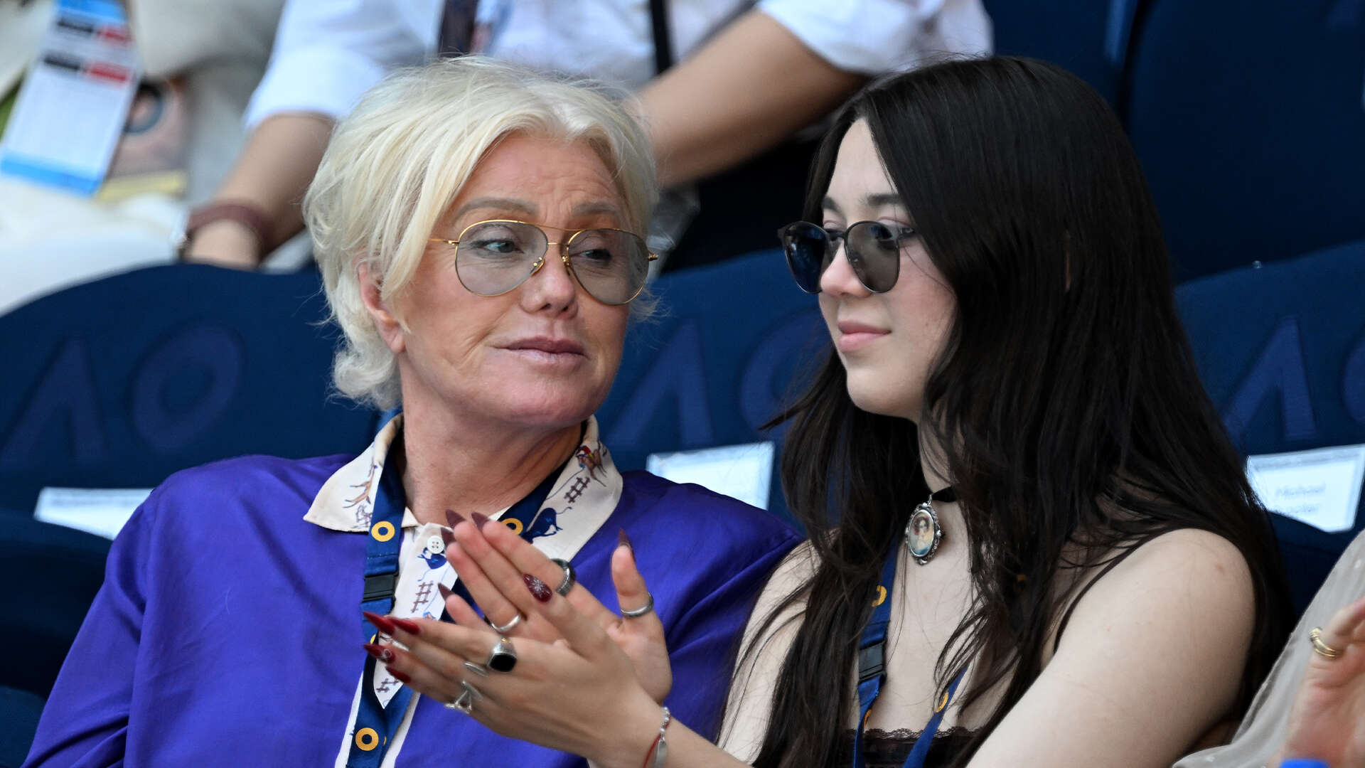 Hugh Jackman’s ex Deborra-Lee Furness & daughter wear evil eye jewelry at Australian Open after he kisses Sutton Foster